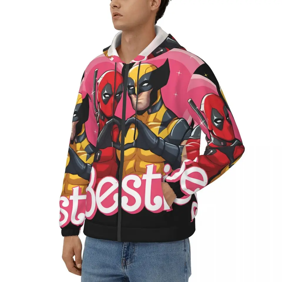 Populárne filmy mužov Hoodie Deadpool & Wolverine Tops Creative Hoodies Winter Clothing