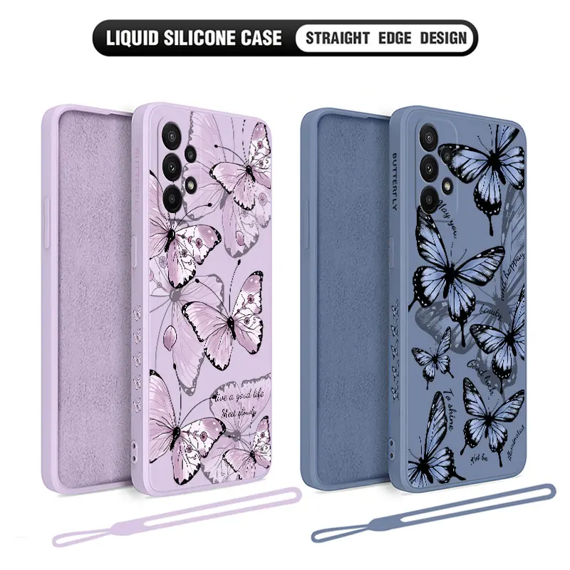 Populárne puzdro Retro Butterfly Puzder pre Xiaomi Redmi Poznámka 12 11 10 10S 9t 9 8 7 Pro Plus 10c 9a 9c 9t 4G 5G kryt s ručným popruhom
