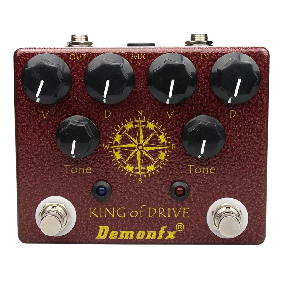 Populárny démonfx kráľ tone Overdrive Stomp Analog založený na analógovom mužovi efektom King of Drive Guitar Effect Pedál Pedálové príslušenstvo