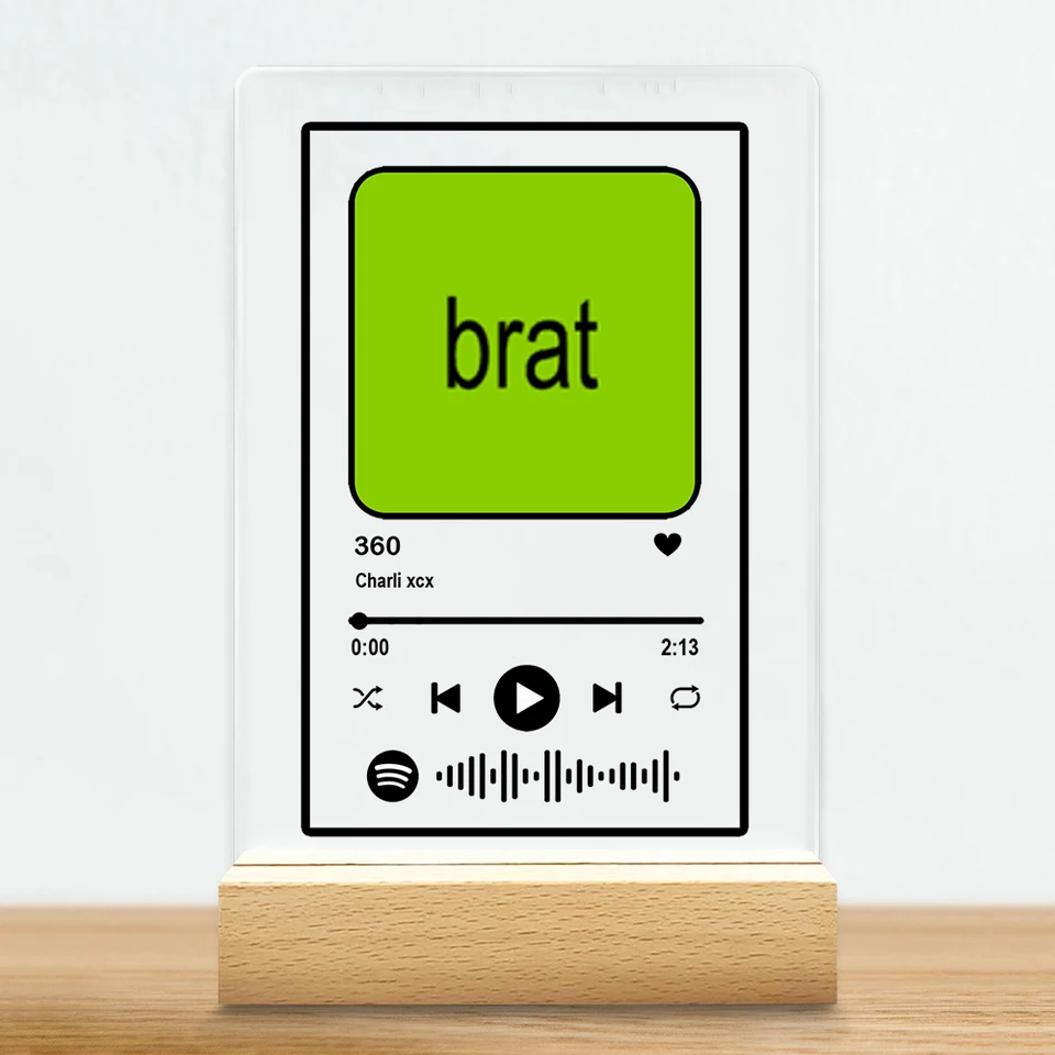 Populárny spevák Charli xcx Brat Music Plaque 360 ​​365 Fanúšikov