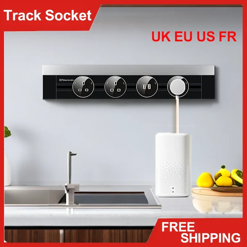 Populárny spotrebič Power Power Track Populárne USA/UK/EÚ/FR Universal STENTY SLTENÉ ELEKTRICKÉ Plug Adaptér s USB/LED