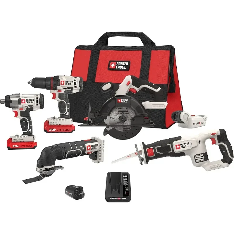 Porter-káblová PCCK617L6 20V Max* Kombinácia lítium iónov 6-tool s bezplatným USB zariadením