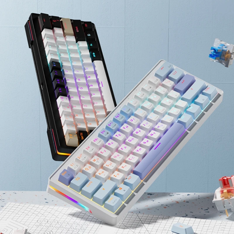 Portugalská mechanická klávesnica 61 Klávesy 60% rozloženie Brazílsky portugalský anglický klávesnica ISO Layout Altgr Key Typ C RGB AG61