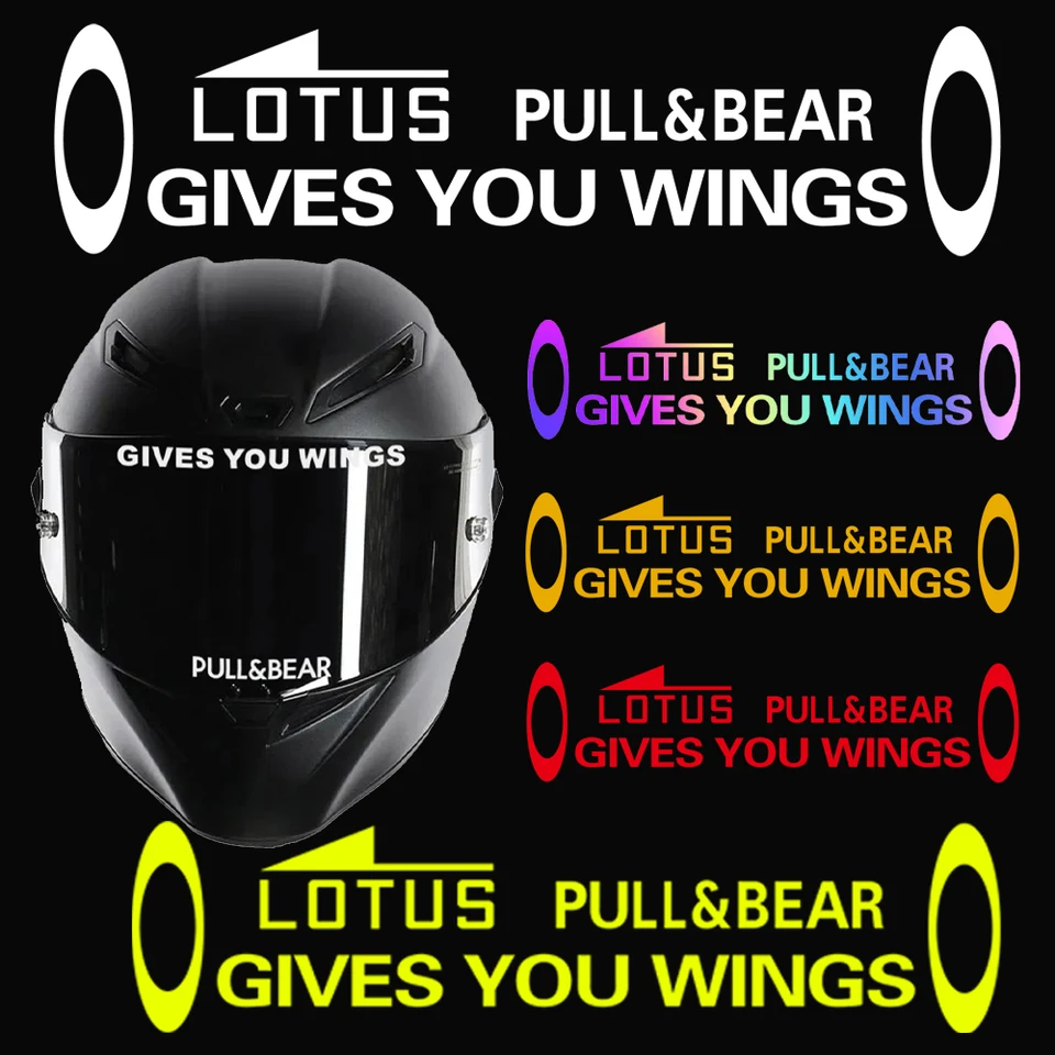 Poskytuje krídla závodná prilba na motocykli reflexné nálepky Moto predné čelné sklo bočné dekoratívne doplnky nálepky