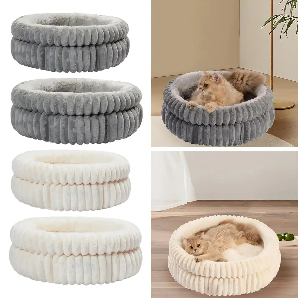 Posteľ mačacieho postele v interiéri mäkké domáce zviera samovražené posteľ pre chihuahua šteniatko pomeranián