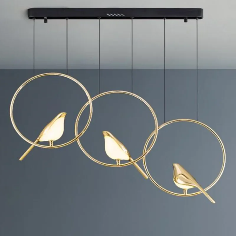 Postmodernizmus Loft Obývacia reštaurácia viedla luster Art Art Gold Magpie Bird Home Decorácie osvetlenie svietidlá