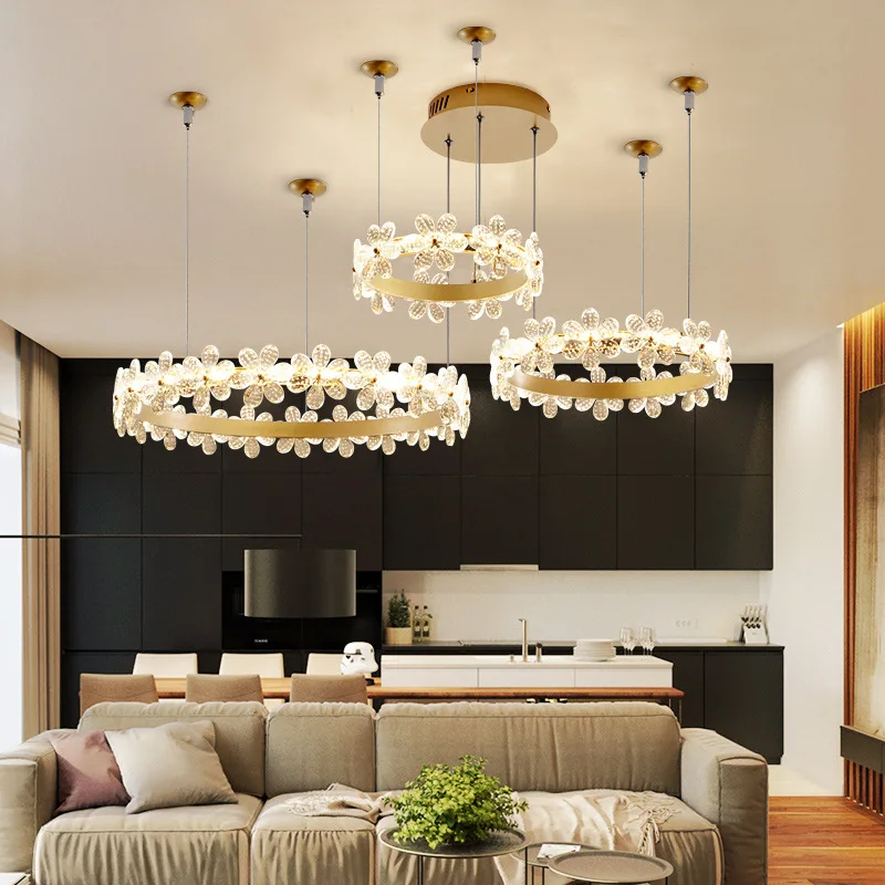 Postmoderné luxusné LED LED LETSLIER SLESTOVANIE KRYSTAL ROMANCE ROUDING LAMP Nordic Obýva