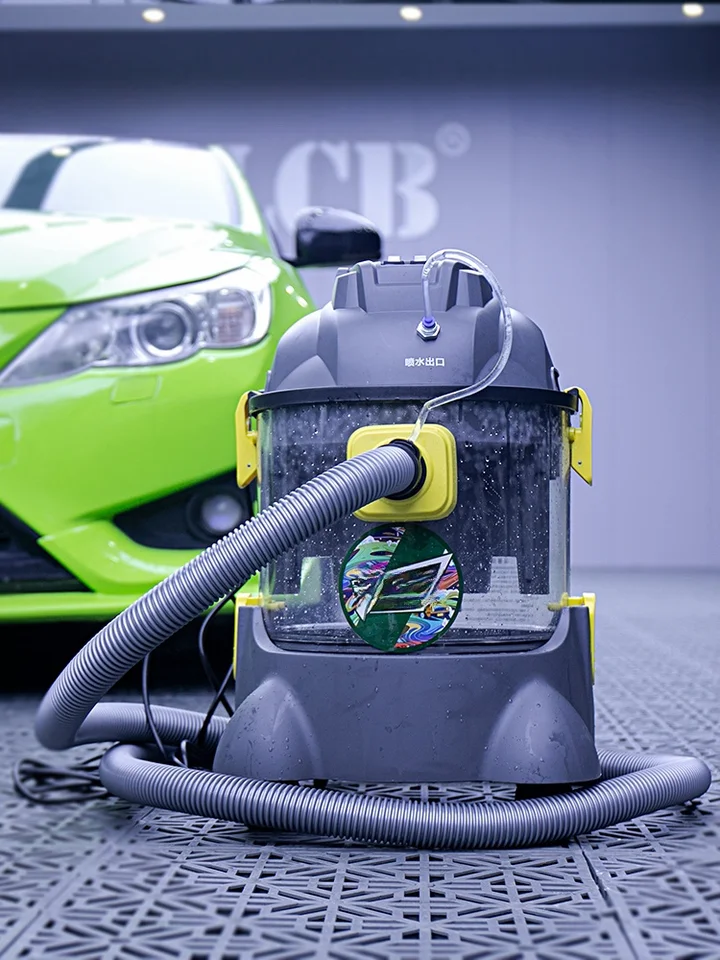 Postrek a extrahovanie všetkého čistiaceho stroja na čistenie vozidla na čalúnenie tkanina Sofa Suct Machine Vysoko napájací automobilový vysávač automobilu