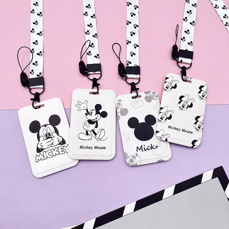 Potdemiel Disney Mickey Mouse Cartoon Case Embossed Campus Card Student Card Card Access Card Protector
