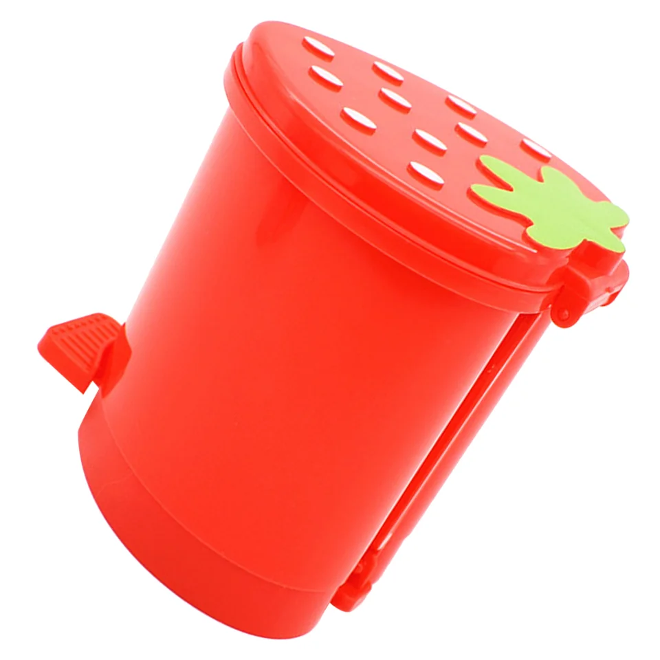 Potravinové jahodové odpadky v kancelárii nezdravé puzdro na odpadky z odpadu Plast Plast pre malé nádoby odpadky