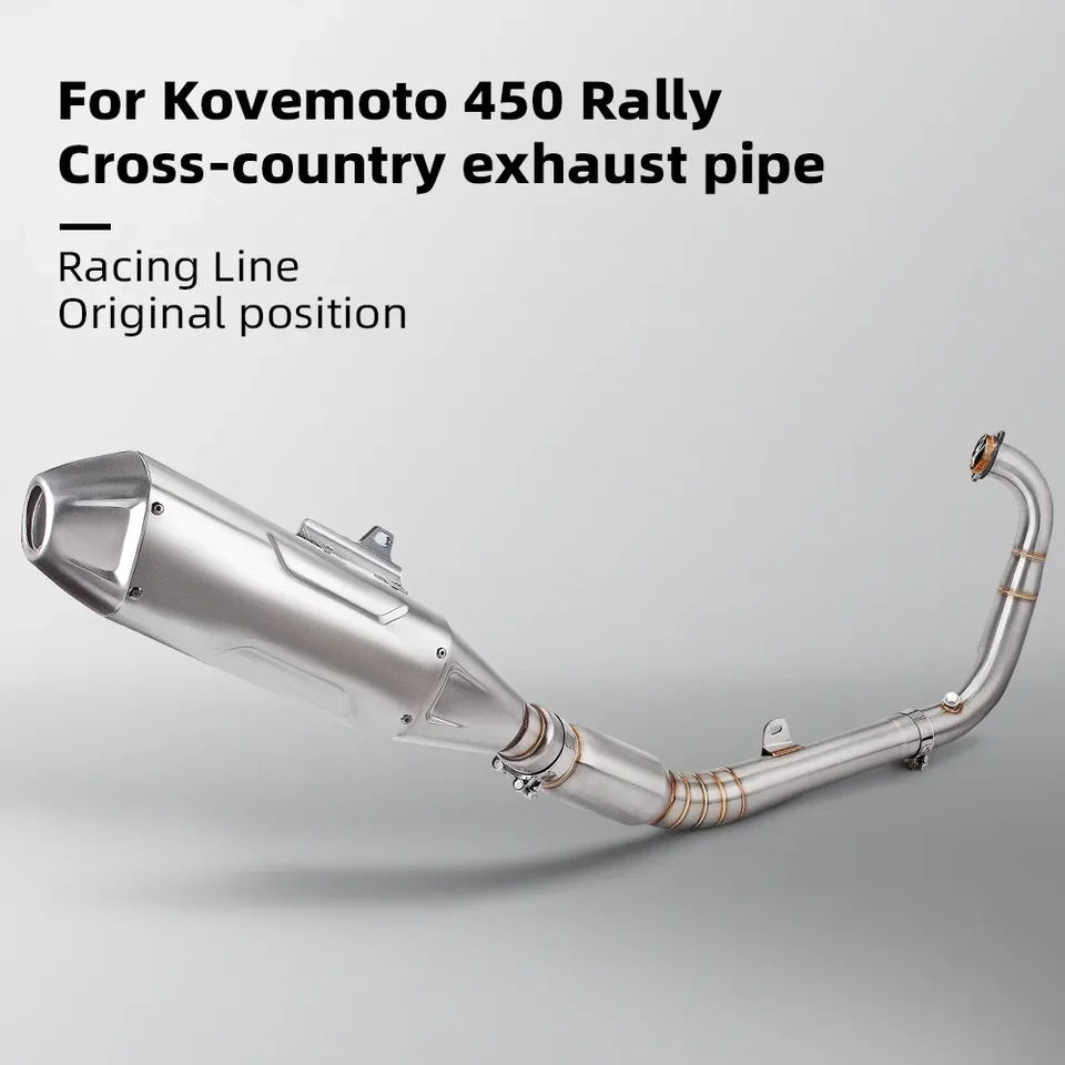 Potrubie Tuffler Link Rúrky pre Kovemoto 450 ， Súprava na aktualizáciu výfukového systému Motorcycle, rešpektovanie výfukových plynov, úplná inštalácia bezstratovej konca