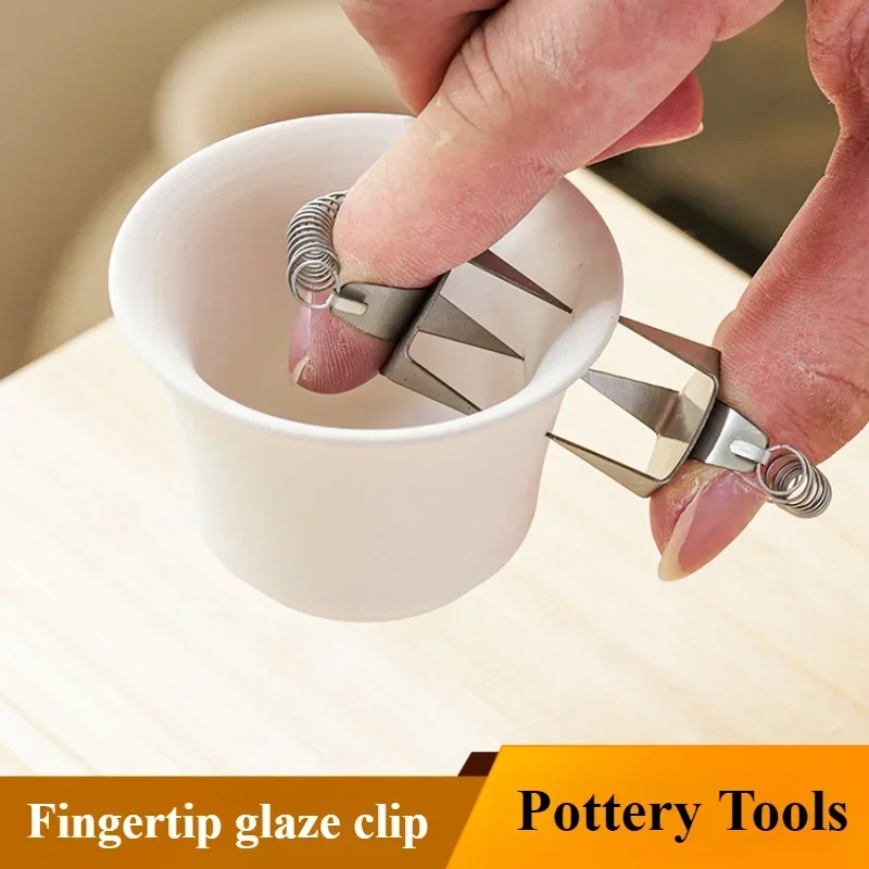 Pottery Glazing Tools Dip Dip Glazing Clip Slip Glazing Glaze Clip DIY Čajový šálka Malé keramické sfarbenie a zasklenie Nástroj