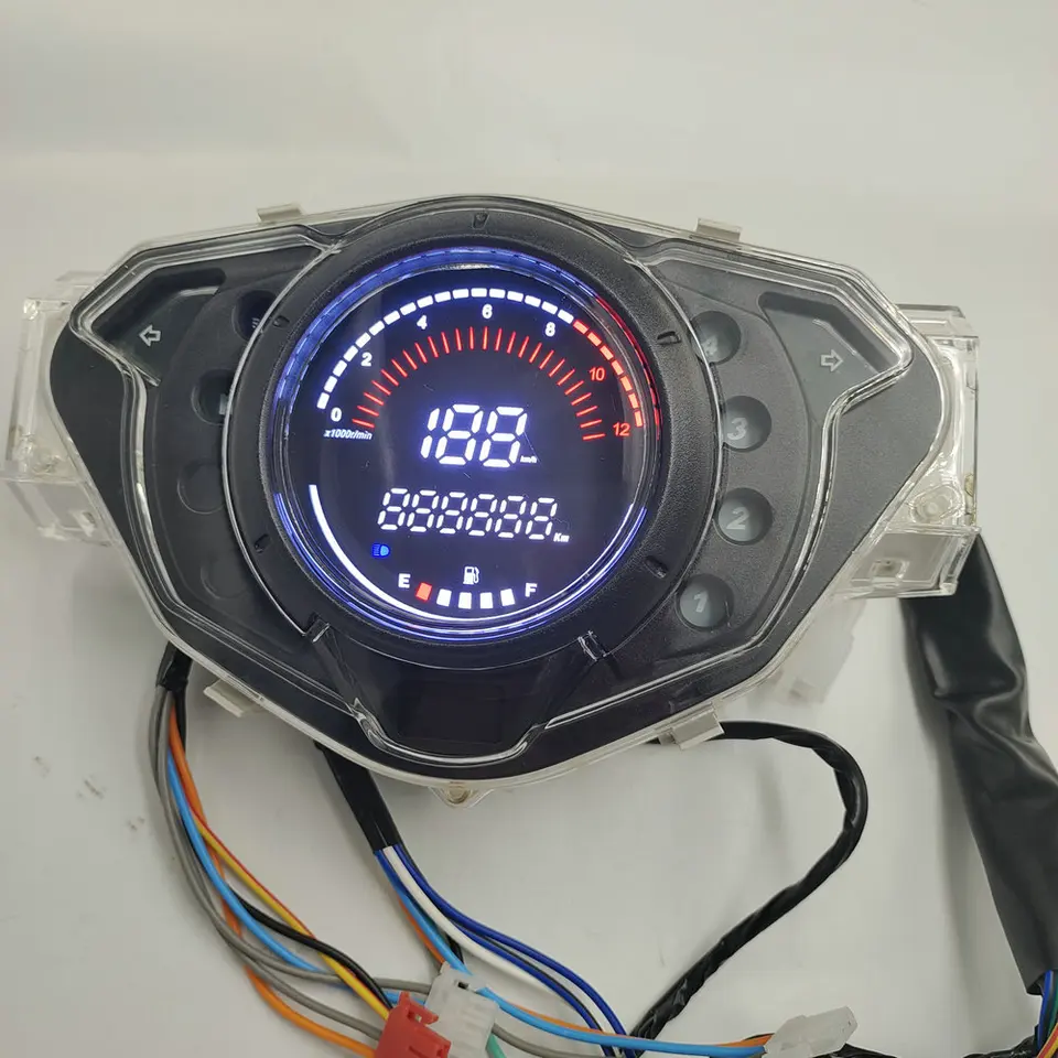 Použiteľné na WH100-2/2A Fengchi Wave125x Digitálny prístrojový zostava elektronickej modifikácie prístrojového panela Časť 3 číslica rýchlosť