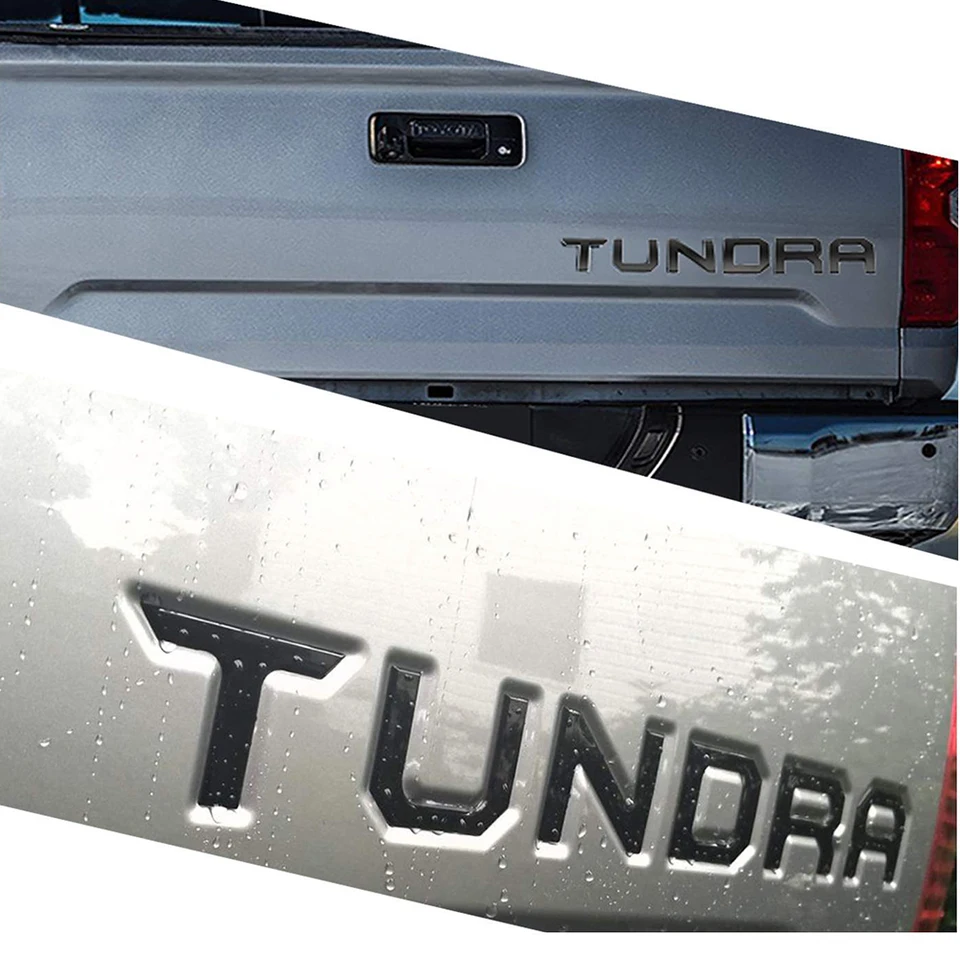 Použiteľné pre logo Toyota Tundra Car Logo 3D Tailgate Listy Tundra Tundra Tail Box Veľký štítok ABS Pickup Tail Box Sticker