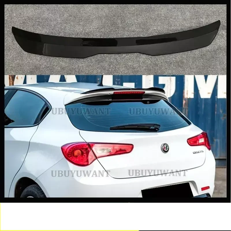 Použitie na roky 2016-2020 Alfa Romeo Giulietta Spoiler ABS Plastické uhlíkové vlákno vzhľad Hatchback SUV SUV Zadné krídlo Kit