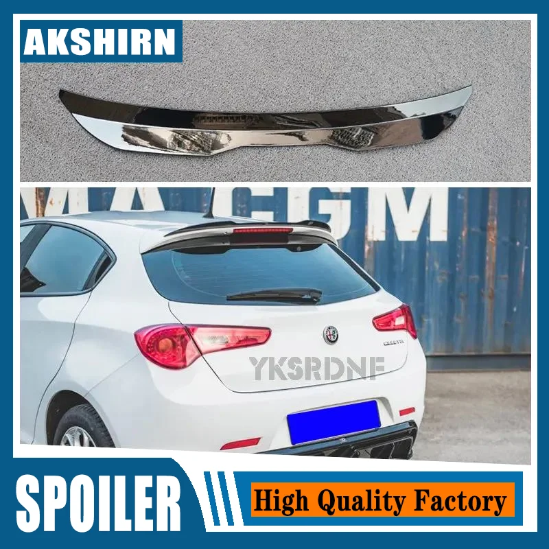 Použitie na roky 2016-2020 Alfa Romeo Giulietta Spoiler ABS Plastické uhlíkové vlákno vzhľad Hatchback SUV SUV Zadné krídlo Kit
