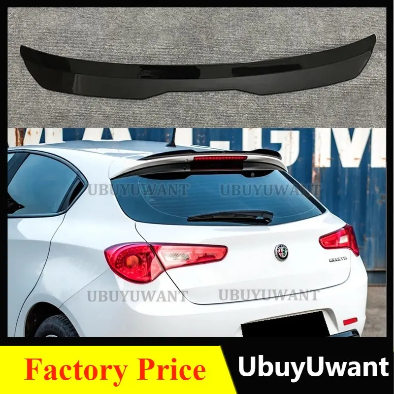 Použitie na roky 2016-2020 Alfa Romeo Giulietta Spoiler ABS Plastické uhlíkové vlákno vzhľad Hatchback SUV SUV Zadné krídlo Kit