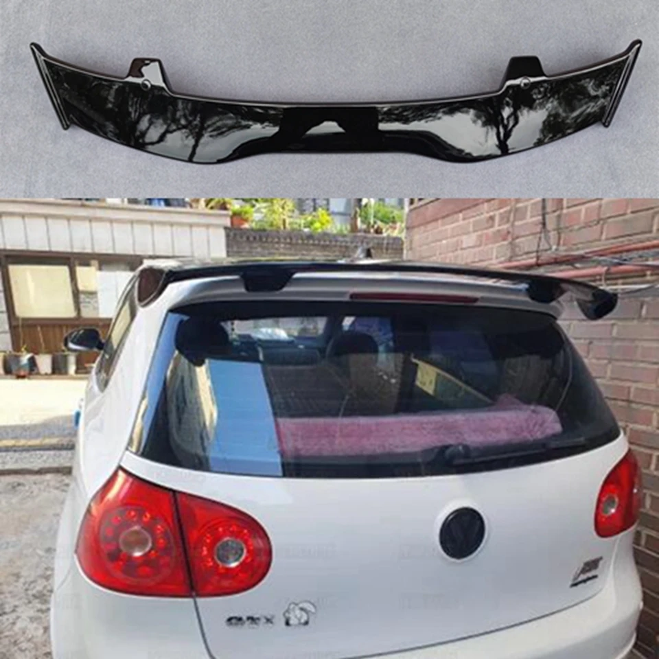 Použitie pre Volkswagen Golf 5 MK5 GTI R20 03-08 Spojler ABS Plastické uhlíkové vlákno vzhľad Hatchback strecha