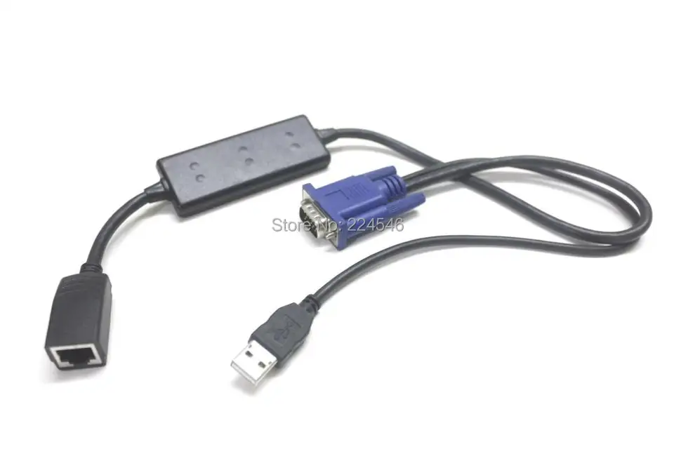 Použité DP/N OUF366 520-294-504 520-294-503 USB KVM POD kábel pre rozhranie systému Dell Server KVM