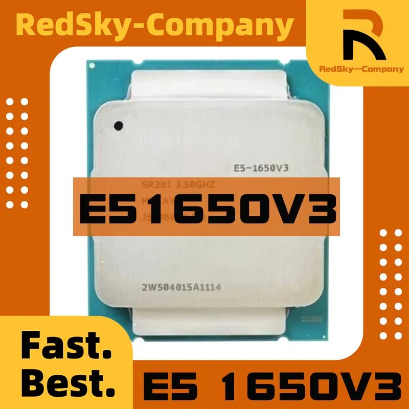 Použité E5-1650 V3 E5 1650 V3 E5-1650V3 E5 1650V3 CPU 22nm 6 jadier 12 vlákien 3,5 GHz 140W LGA2011-3 pre X99 Perfektný test