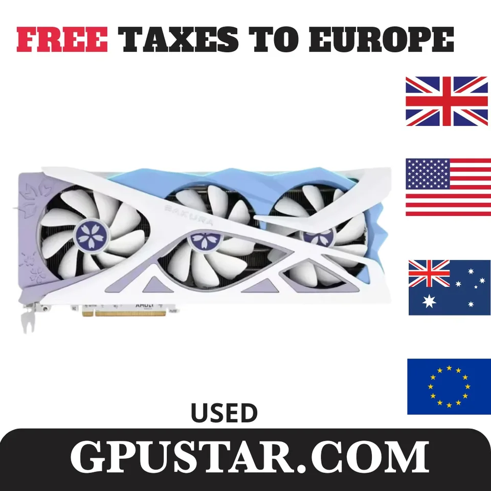 Použité Yeston RX 7700XT 12G D6 / RX 7800XT 16G D6 Grafická karta Gaming GPU Placa de Video