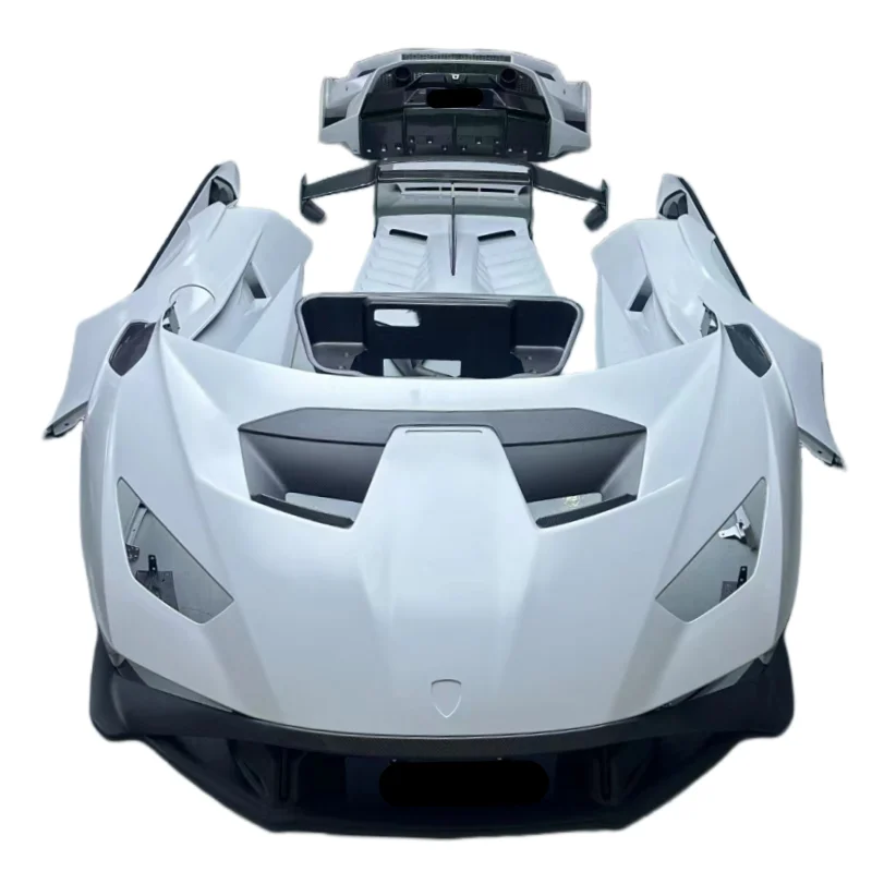 Používa sa pre Lamborghini Huracan LP610 LP580 EVO STO STY SUCHNOSŤ Suché uhlíkové vlákno predné a zadné bočné sukne a súprava tela