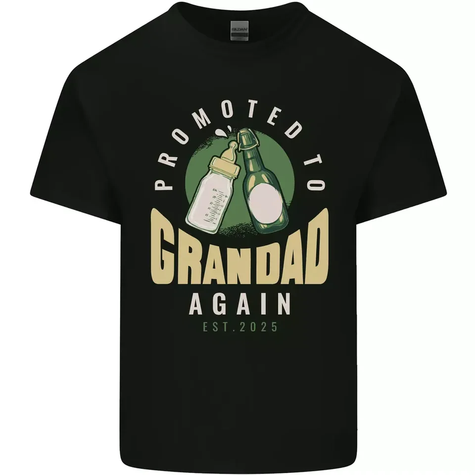 Povýšil sa na dedko EST. 2025 Pánske bavlnené tričko Tees Y2K Tops Unisex letný krátky rukáv