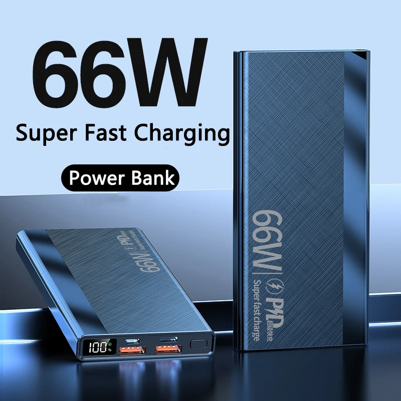 Power Bank 30000MAH PD20W Obojsmerná 66 W rýchla nabíjanie prenosná externá batériová nabíjačka pre iPhone Huawei Xiaomi Samsung