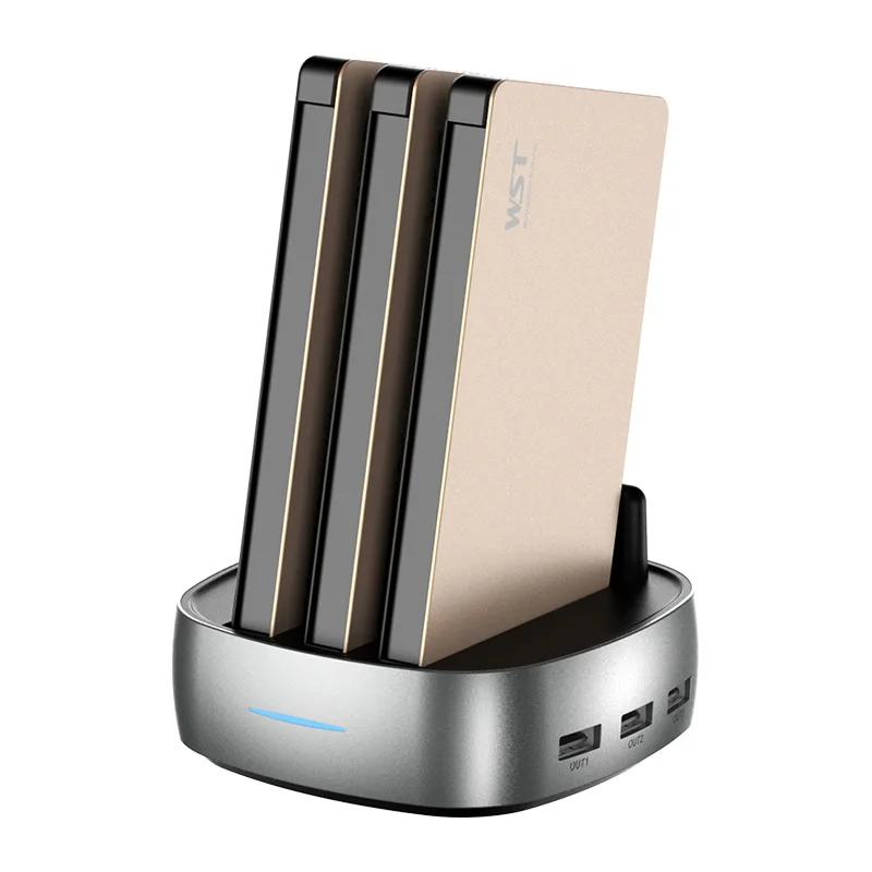 Power banka 3 x 8000 mAh s nabíjačkou USB vstavaná prenosná nabíjačka káblov pre iPhone 15 Samsung Xiaomi chudobná