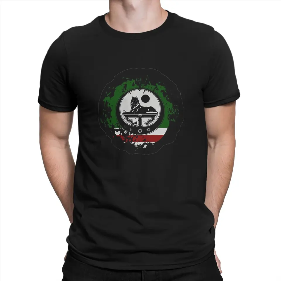 Power Tričká Men Čečenské vlci Thugs Brave Funny Pure Pure Cotton Tee tričko okrúhly krk s krátkym rukávom tričko letné vrcholy