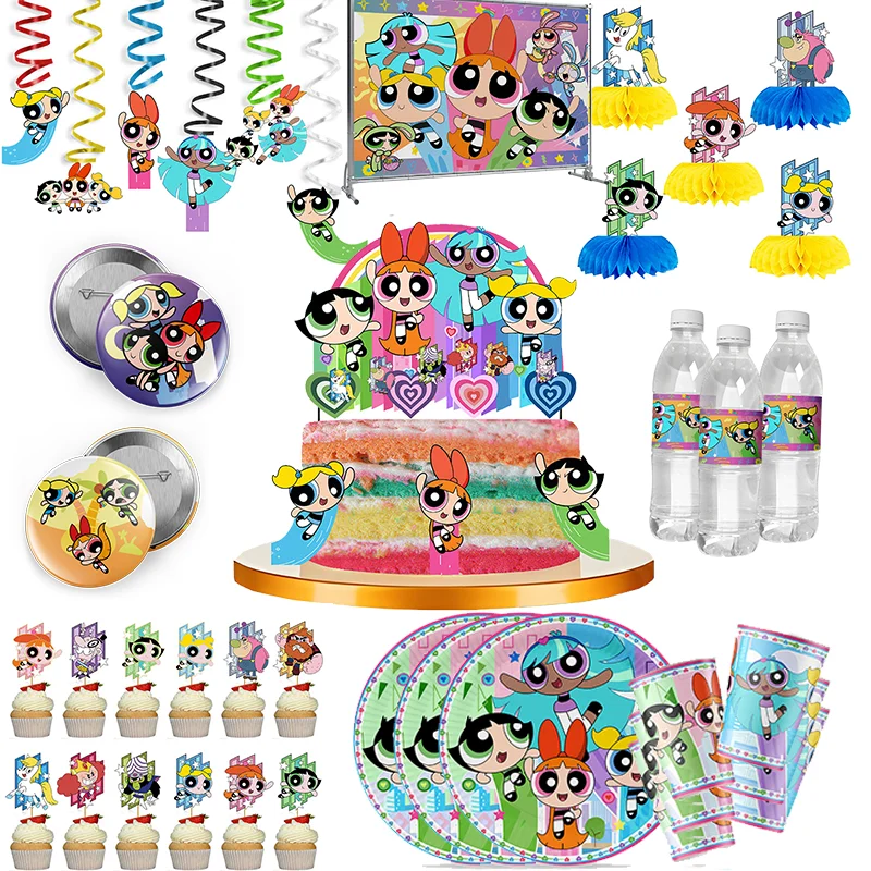 Powerpuff Girls Cartoon Cutoen Birthday Party