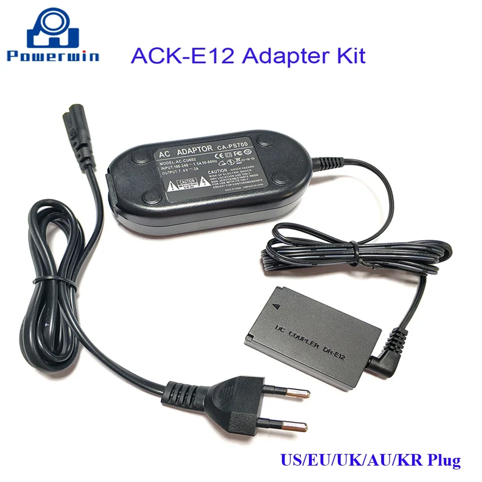 Powerwin ACK-E12 Adaptér kamery ACK E12 ACKE12 DR-E12 DUM)