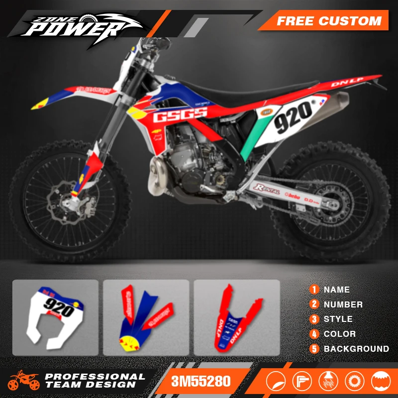Powerzone Custom Team Graphics Graphics Decals Stiture Súprava pre plyn plynu Gasgas EC EC MC 2012 2013 2014 2015 2016 2017 11