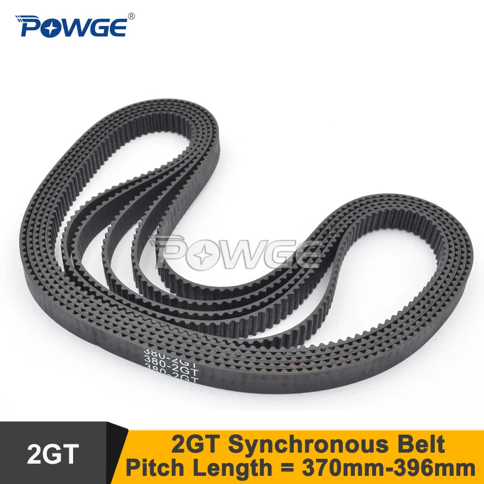 Powge 370 376 380 386 390 392 394 396 GT2 Časový pás W = 6/9 mm 2GT 2MGT SONTION-LOOP Synchrónny pás 376-2GT 396-2GT 380-2GT 1P 1P