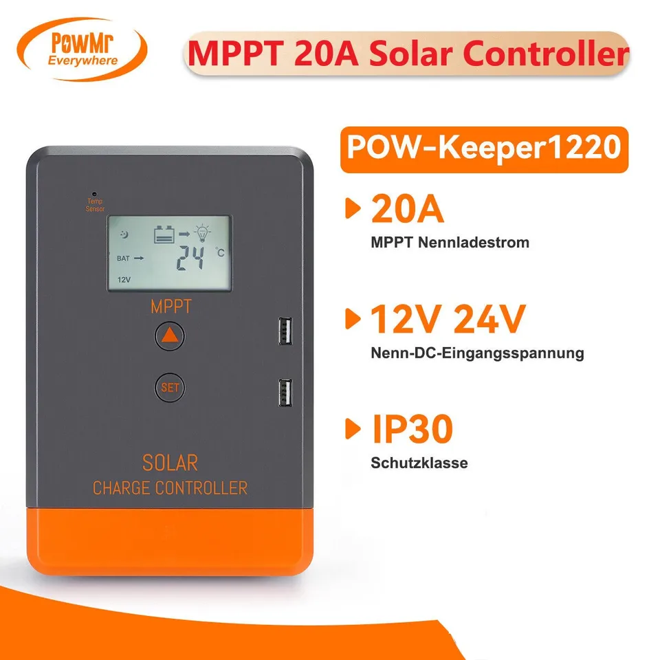 Powmr 20A MPPT solárny regulátor Solárny panel súprav