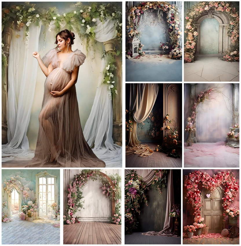 Pozadie svadobného portrétu pre fotografiu kvetina kvetinové dospelé dieťa narodeniny materstvo materstvo umelecké portrét dekora