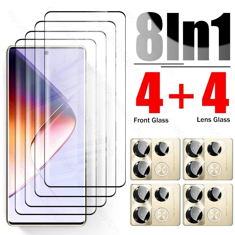 Poznámka40pro 5g sklo 8 in 1 Chránič obrazovky s obrazovkou fotoaparátu pre Infinix Note 40 Pro 5G 4G Ochranné sklo na 40 Pro+ note40pro+