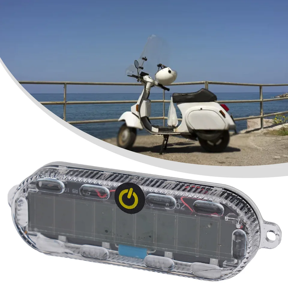 Pozor Vozidlá blikajúce vzory blikajúce svetlo Motocykel názov elegantné a škrupinové solárne auto blikajúce svetlo