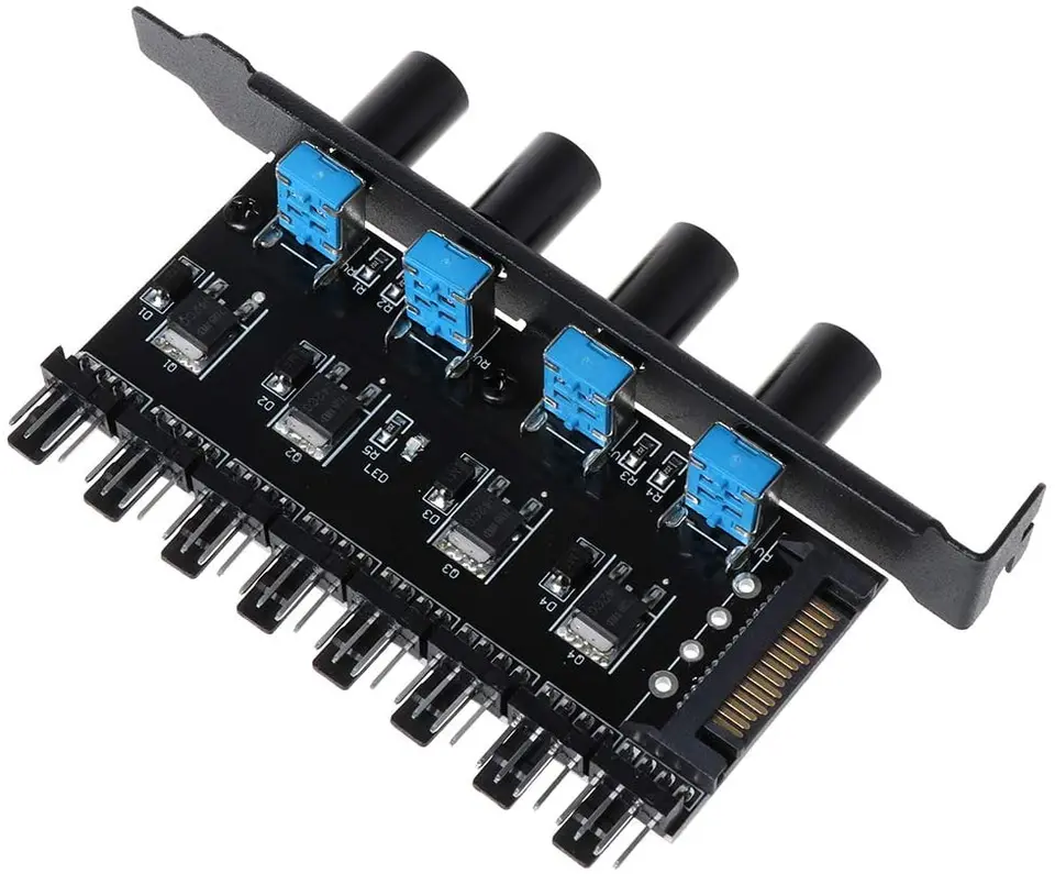 Počítač PC 6 Channel 8 Cesta 4 PIN PWM 3 PIN SPEC OVERÁCIU PCI Kryt PCI, 12V regulácia teploty pre ventilátor CPU