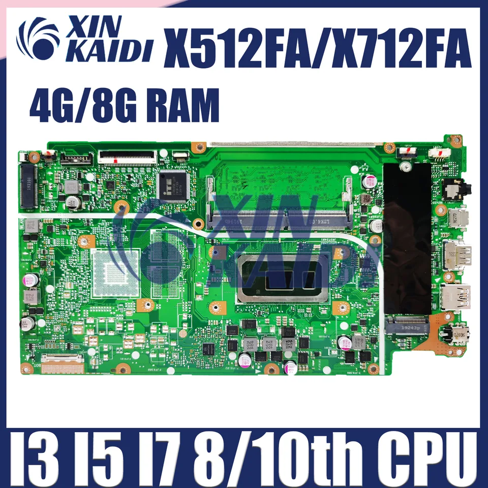 Počítačová základná doska pre ASUS X512FA X712FA X712FAC X512FAC X512FB X512FJG LAPTOP HORBOBLA I3 I5 I7 8. 10. 10. CPU 4G 8G RAM RAM