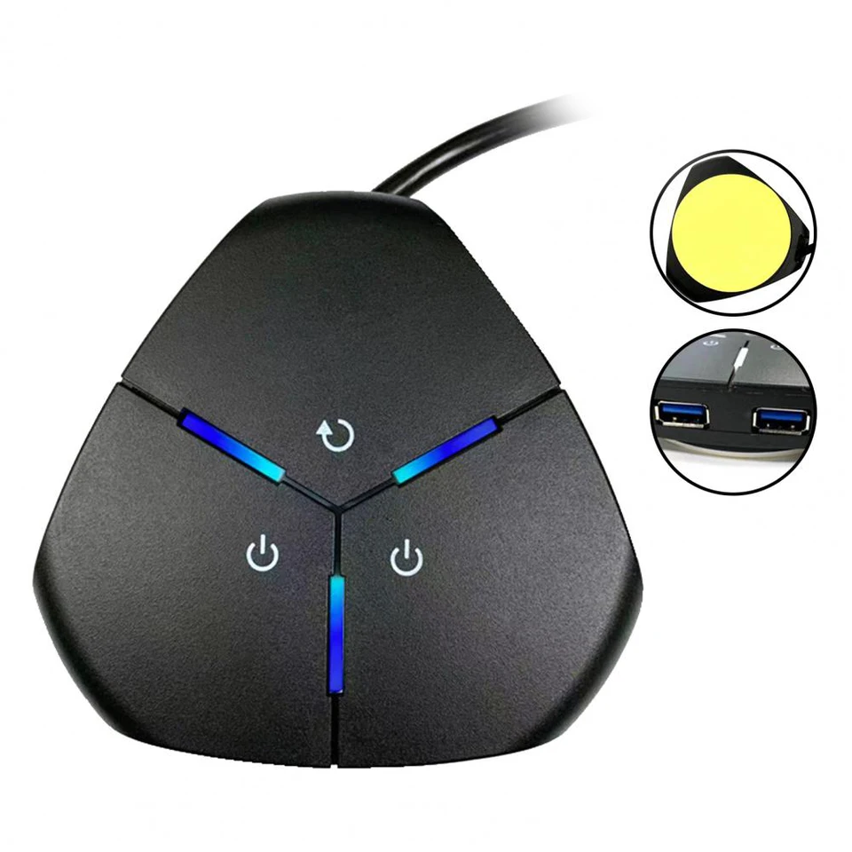 Počítačový prepínač Desktop PC Zapnutie/reštart tlačidla Duálne prenosové porty USB Dual USB Príslušenstvo pre domáce internetové kaviarne