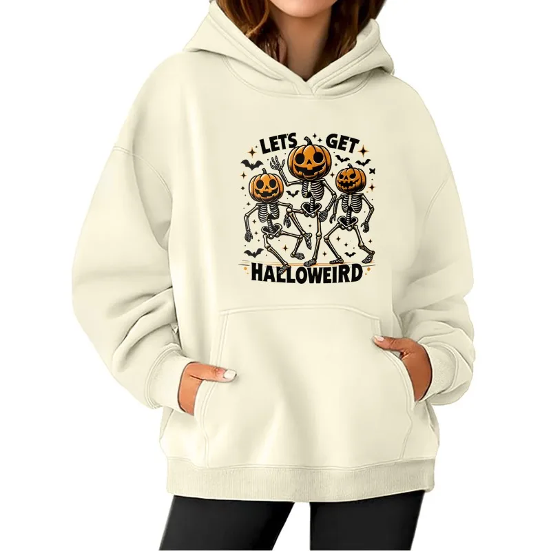 Poďme Halloweird Hoodie Halloween Pumpkin Man Hoodie Halloween Pumpkin Graphic Tlačová mikina