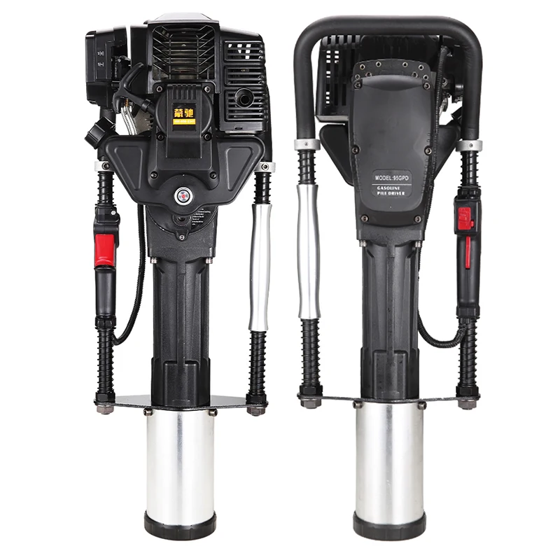Poľnohospodárske benzínové kladivo dvojtaktné pilotné strojové strojy Záhrada Construction Construction Ground vŕtací stroj 50/70/100 mm 52 ° C