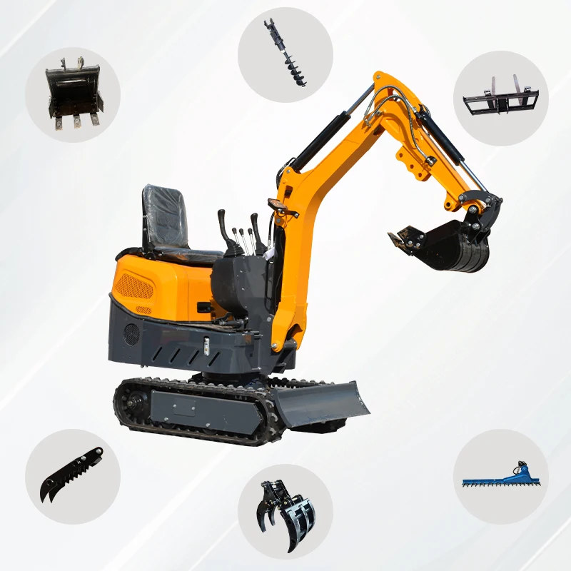 Poľnohospodárske vysoko kvalitné hydraulické dieselové rýpadlo 1 000 kg Mini Trencher 1,2 ton malý prehľadávač diggeru Kubota Prispôsobené