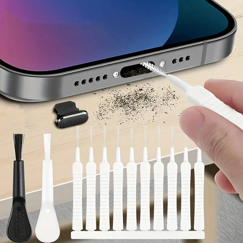 Prach nabíjania mobilných telefónov s čistiacou kefou pre iPhone 15 14 13 12 pro max.