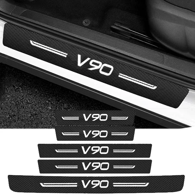 Prah predného zadného dverí Prahová hodnota anti-škrabky na nálepku vodotesná pre logo Volvo V90 Logo Kumel na bočné nálepky na bočné nálepky ochrana filmu