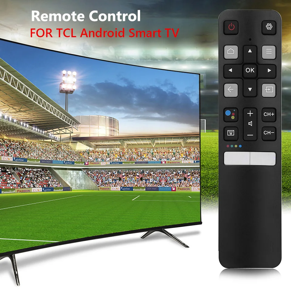 Praktické televízne diaľkové ovládanie s hlasovým ovládaním inteligentného televízneho ovládača, ktoré napájajú náhradné diely pre TCL Android TV