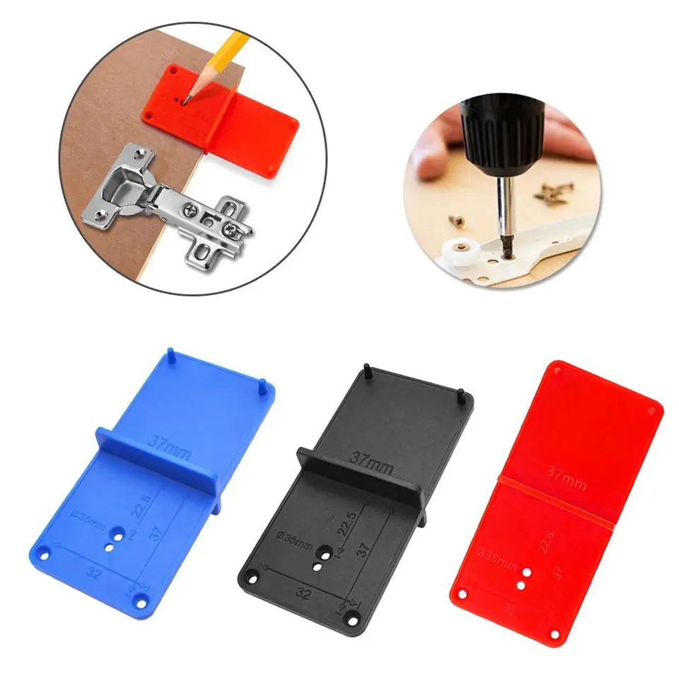 Praktický nový prenosný praktický sprievodca lokalizátor Punch Locator Oosenter Otváracia doska vŕtania nástroja Woodworking Woodworking