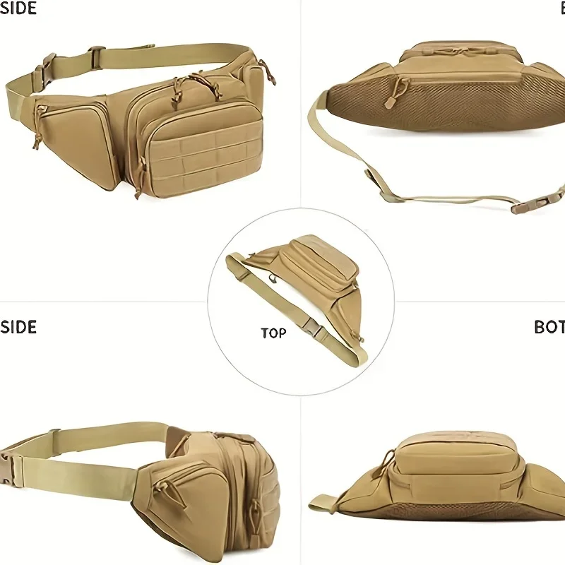 Praktický pásový pásový pás Bumbag vodotesný nylon molle edc fanny telefónny vrecko na lov lezenia kemping