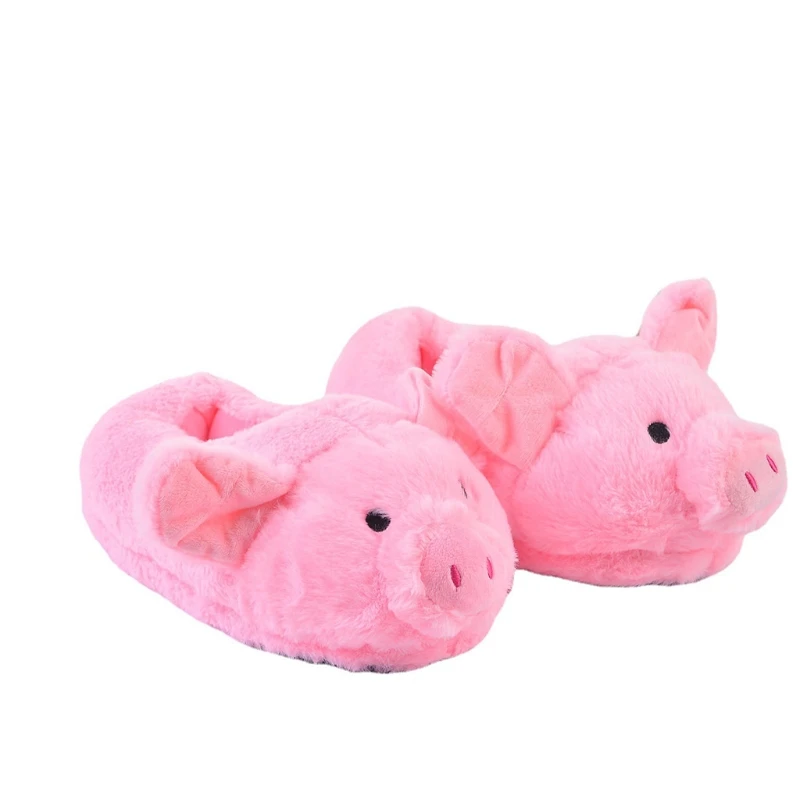 Prasacie klinky ružové prasa plyšové hračky Piggy novinky obuv mäkké zvieracie domáce zvieratá kožušina T8nb